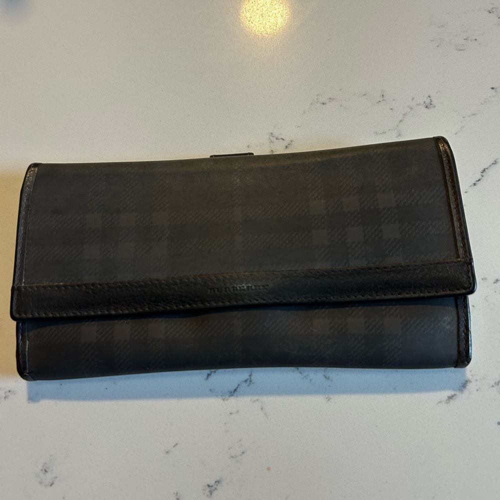 Burberry Brown Calfskin Long Wallet